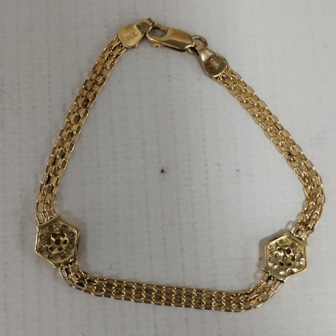 K1 5,90 GRMS 14 K ESPECIFICACIONES COMPLEMENTARIAS PULSERA TEJIDO HECHURA ESPECI (SEMINUEVO)