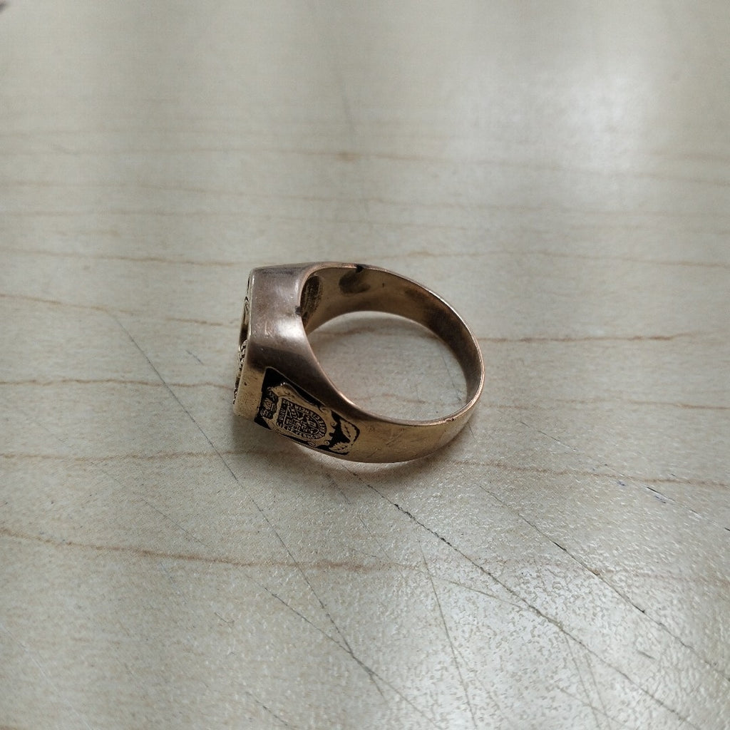 ANILLO DE GRADUACIÓN ORO 10 K 7.9 GRMS (SEMINUEVO)