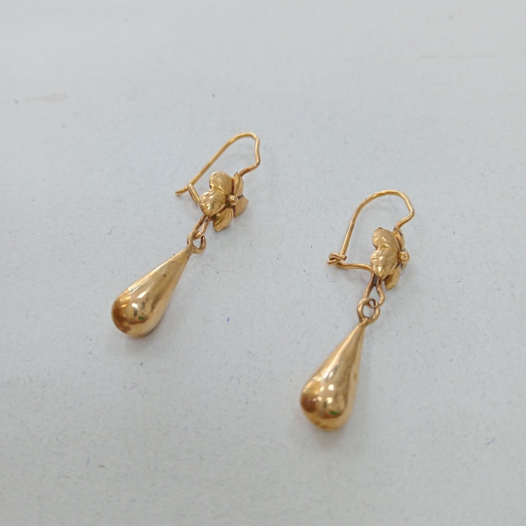 ARETES PAR ORO 14 K 1,50 GRMS (SEMINUEVO)