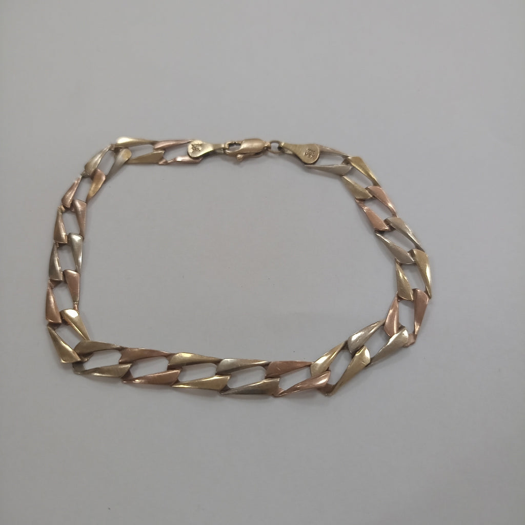 PULSERA ORO COMBINADO 10 K 5.8 GRMS (SEMINUEVO)