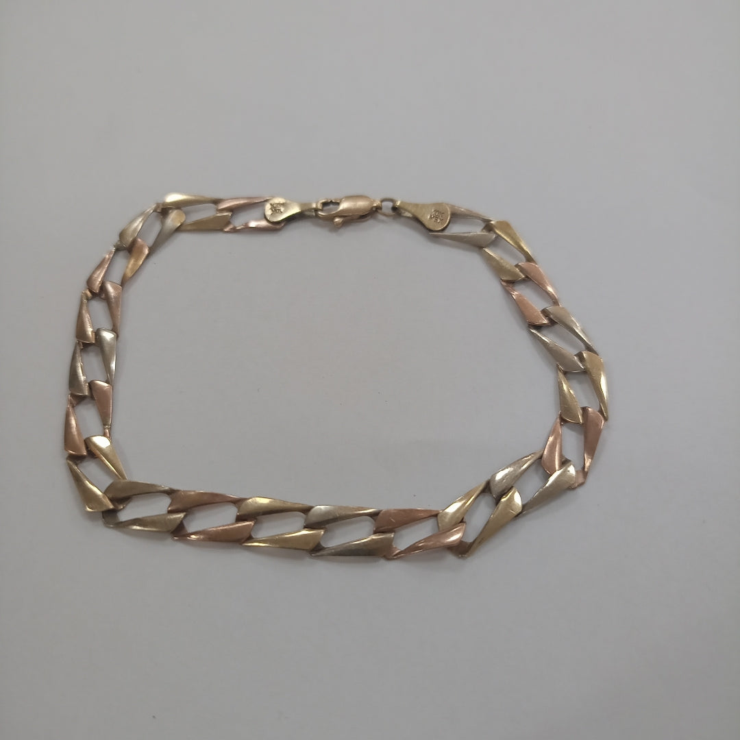 PULSERA ORO COMBINADO 10 K 5.8 GRMS (SEMINUEVO)