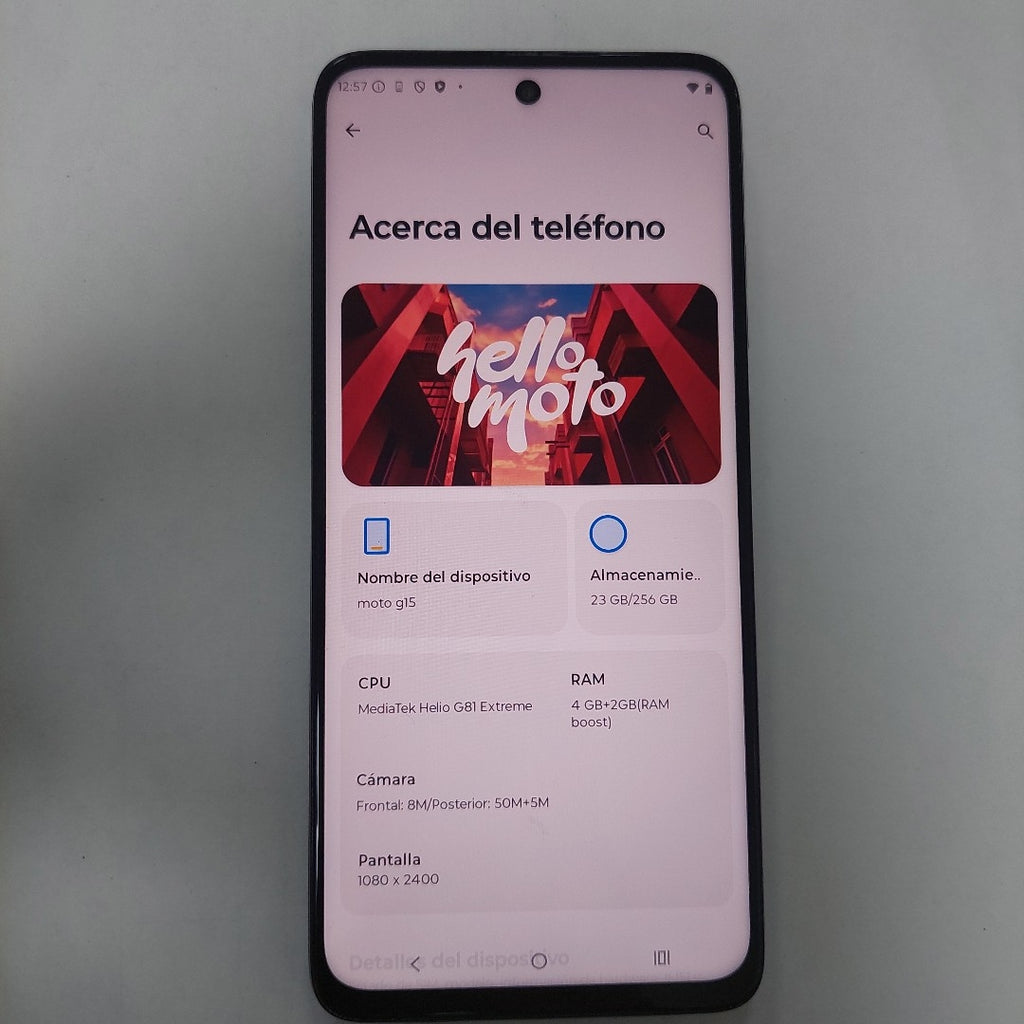 CELULAR MOTOROLA MOTO G15 XT2521-2 (2025) 256 GB 4 GB RAM (SEMINUEVO)