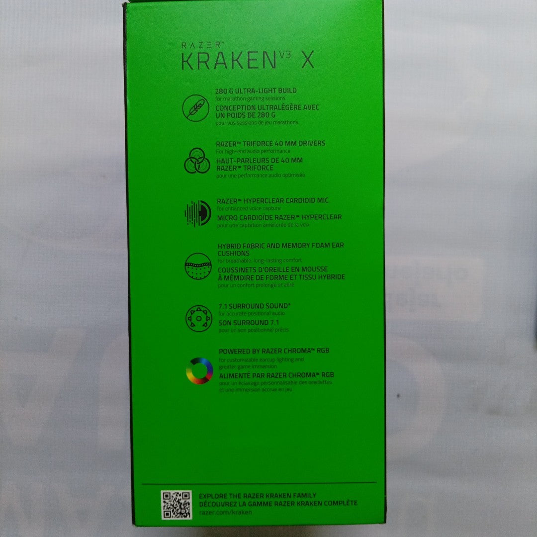 AUDIFONOS RAZER KRAKEN V3 X ALAMBRICO OVER EAR (SEMINUEVO)