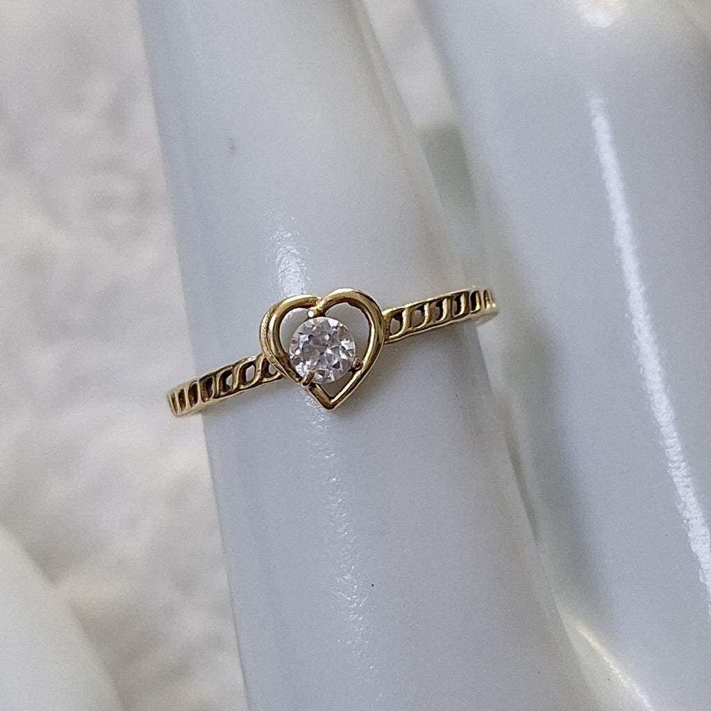 K1 1,10 GRMS 14 K ESPECIFICACIONES COMPLEMENTARIAS ANILLITO CON CIRCONIA (SEMINUEVO)