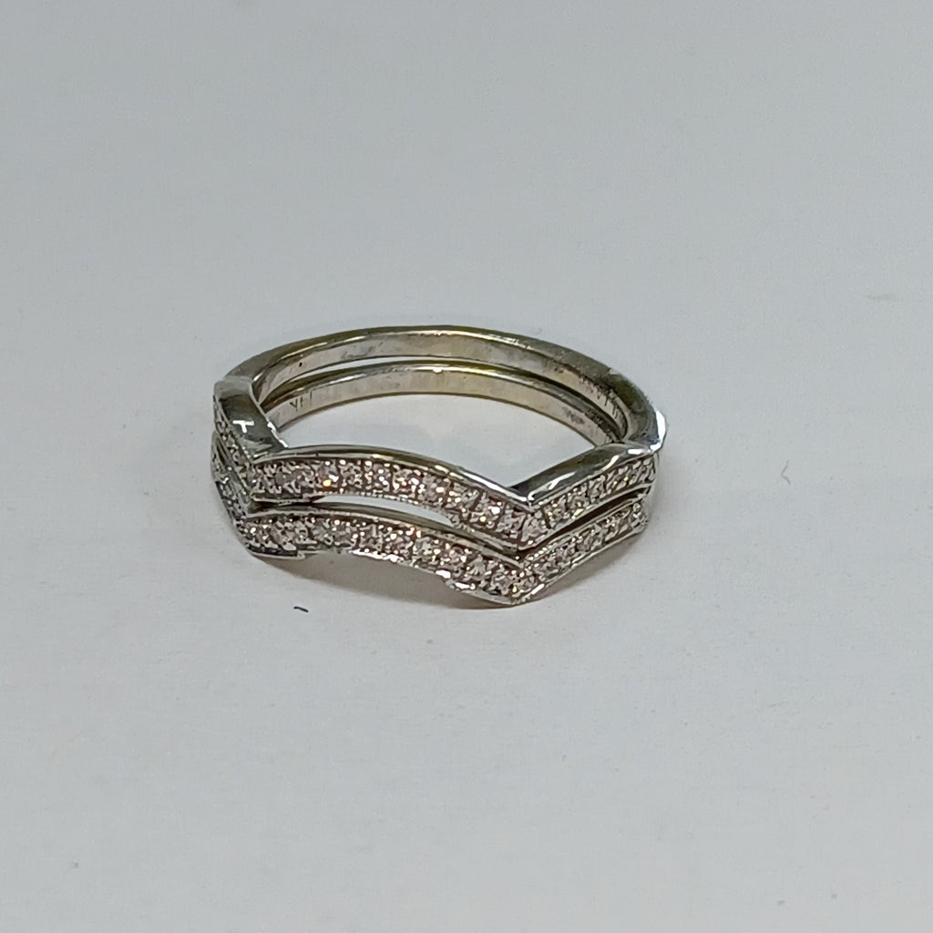 K1 4,70 GRMS 14 K ESPECIFICACIONES COMPLEMENTARIAS ANILLOS PAR ORO BLANCO (SEMINUEVO)