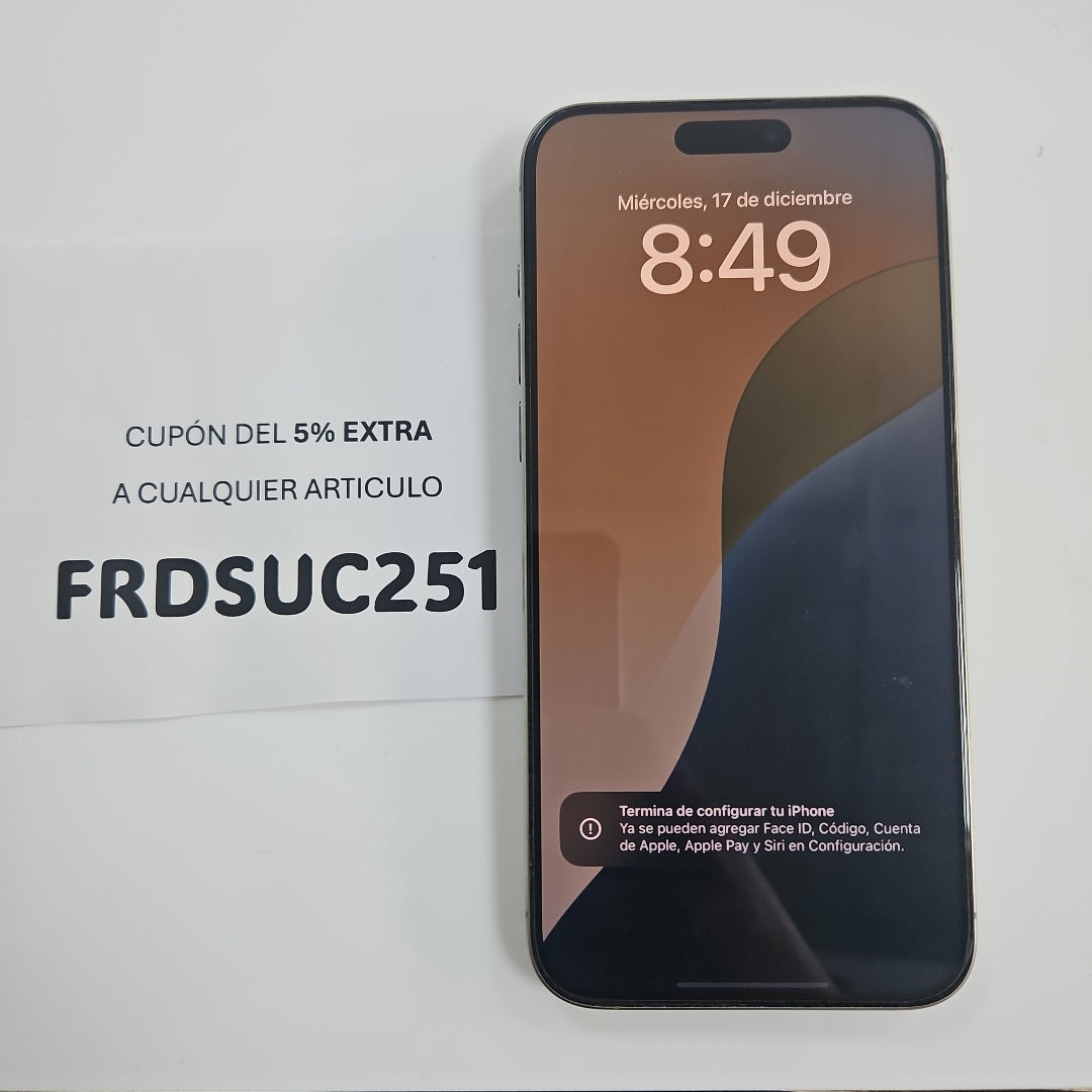 CELULAR APPLE IPHONE 15 PRO MAX A3105 (2023) 512 GB 8 GB RAM (SEMINUEVO)