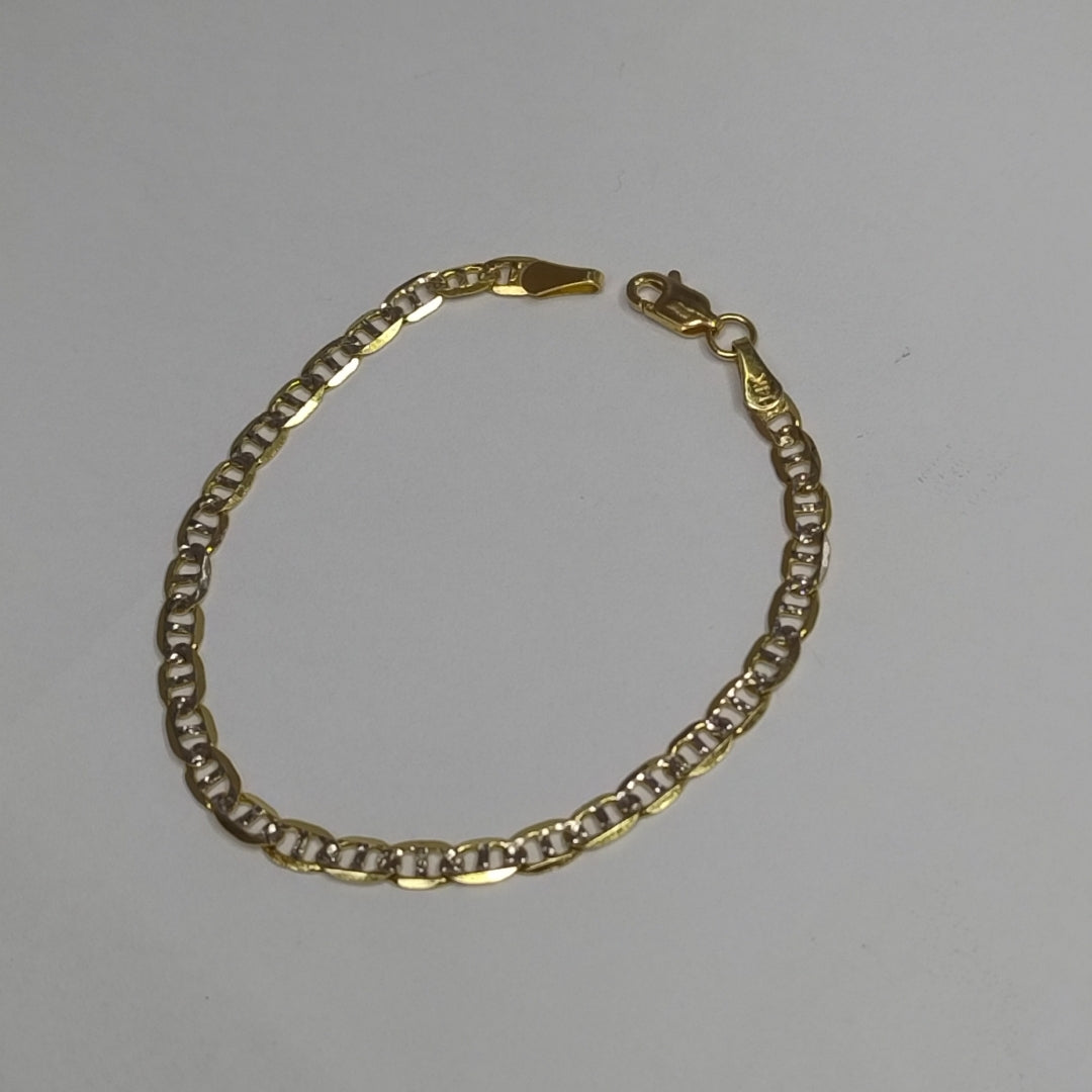 PULSERA TEJIDO MARINERO DIAMANTADO 4.5GR 18 CM (NUEVO)