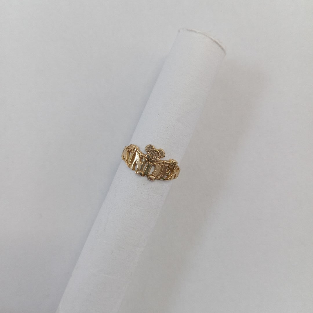 ANILLO DE GRADUACIÓN ORO 10 K 0.9 GRMS (SEMINUEVO)