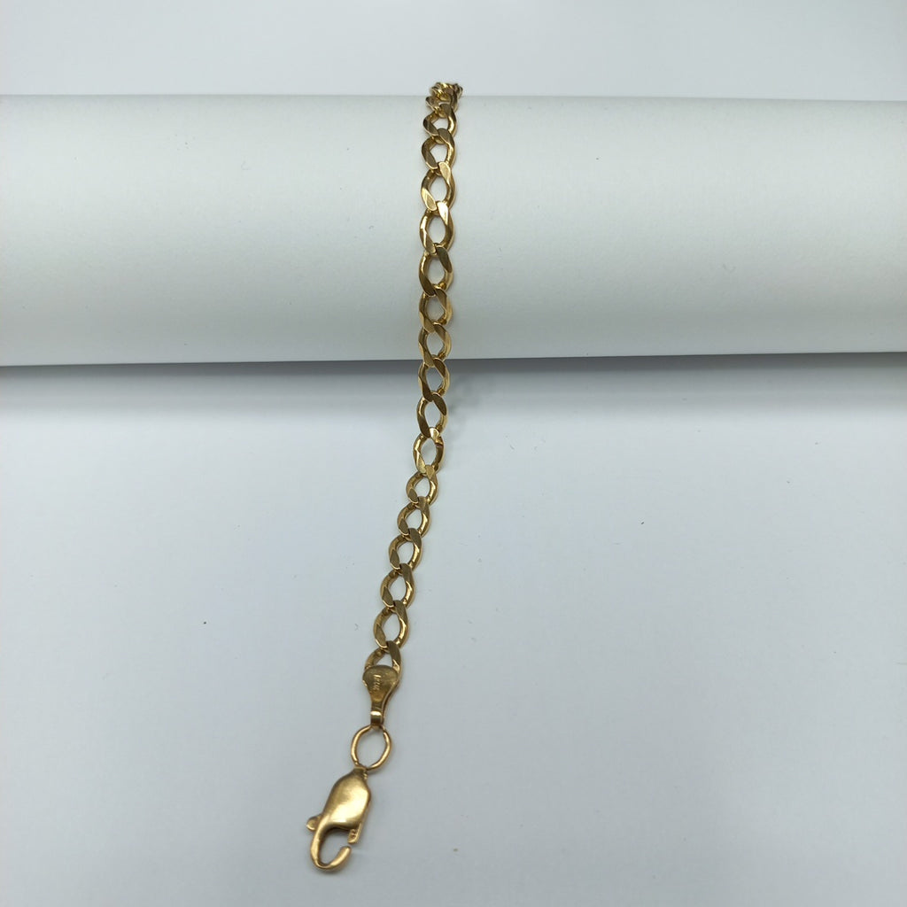 K1 7,20 GRMS 14 K ESPECIFICACIONES COMPLEMENTARIAS PULSERA TEJIDO CUBANO ORO DE (SEMINUEVO)