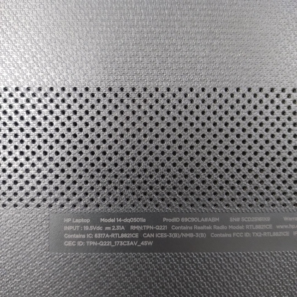 LAPTOP HP 14-DQ0501LA (2022) 256 GB SSD 4 GB RAM (SEMINUEVO)