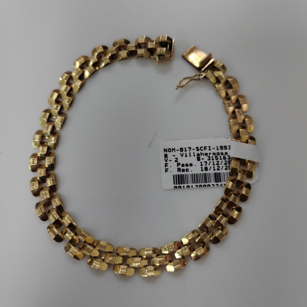 K1 12,20 GRMS 14 K ESPECIFICACIONES COMPLEMENTARIAS PULSERA TEJIDO ESPECIAL (SEMINUEVO)