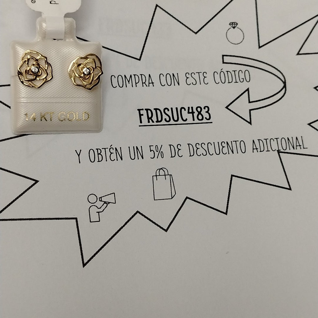 BROQUELES ORO 14K 1.5 (NUEVO)