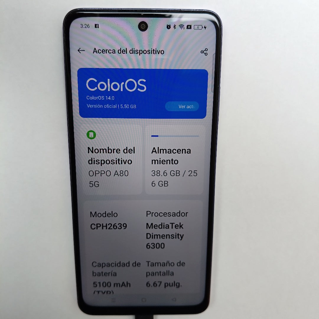 CELULAR OPPO  A80 5G CPH2639 (2024) 256 GB 8 GB RAM (SEMINUEVO)