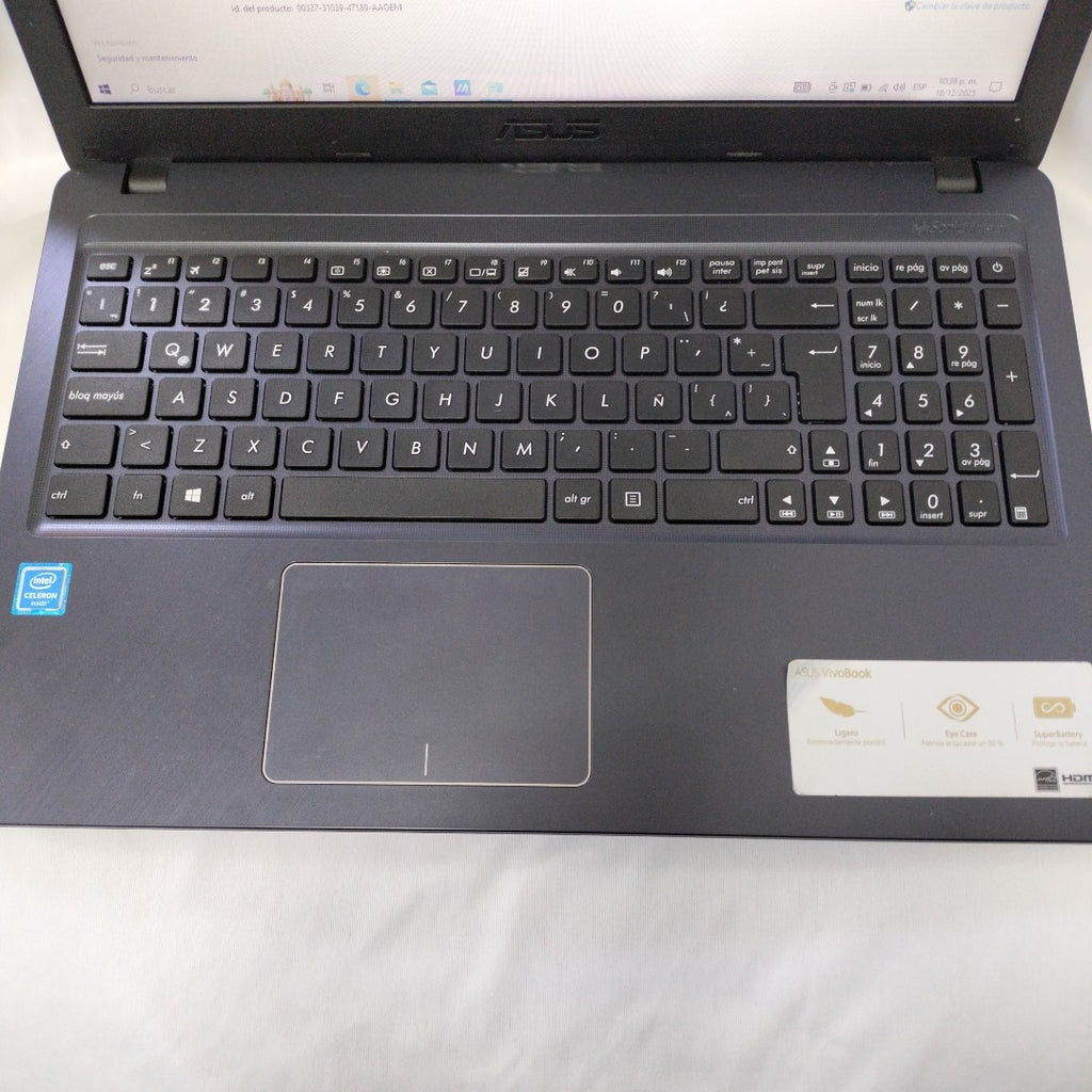 LAPTOP ASUS X543MA-GQ1025T (2021) 500 GB  4 GB RAM (SEMINUEVO)