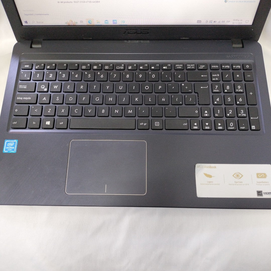 LAPTOP ASUS X543MA-GQ1025T (2021) 500 GB  4 GB RAM (SEMINUEVO)