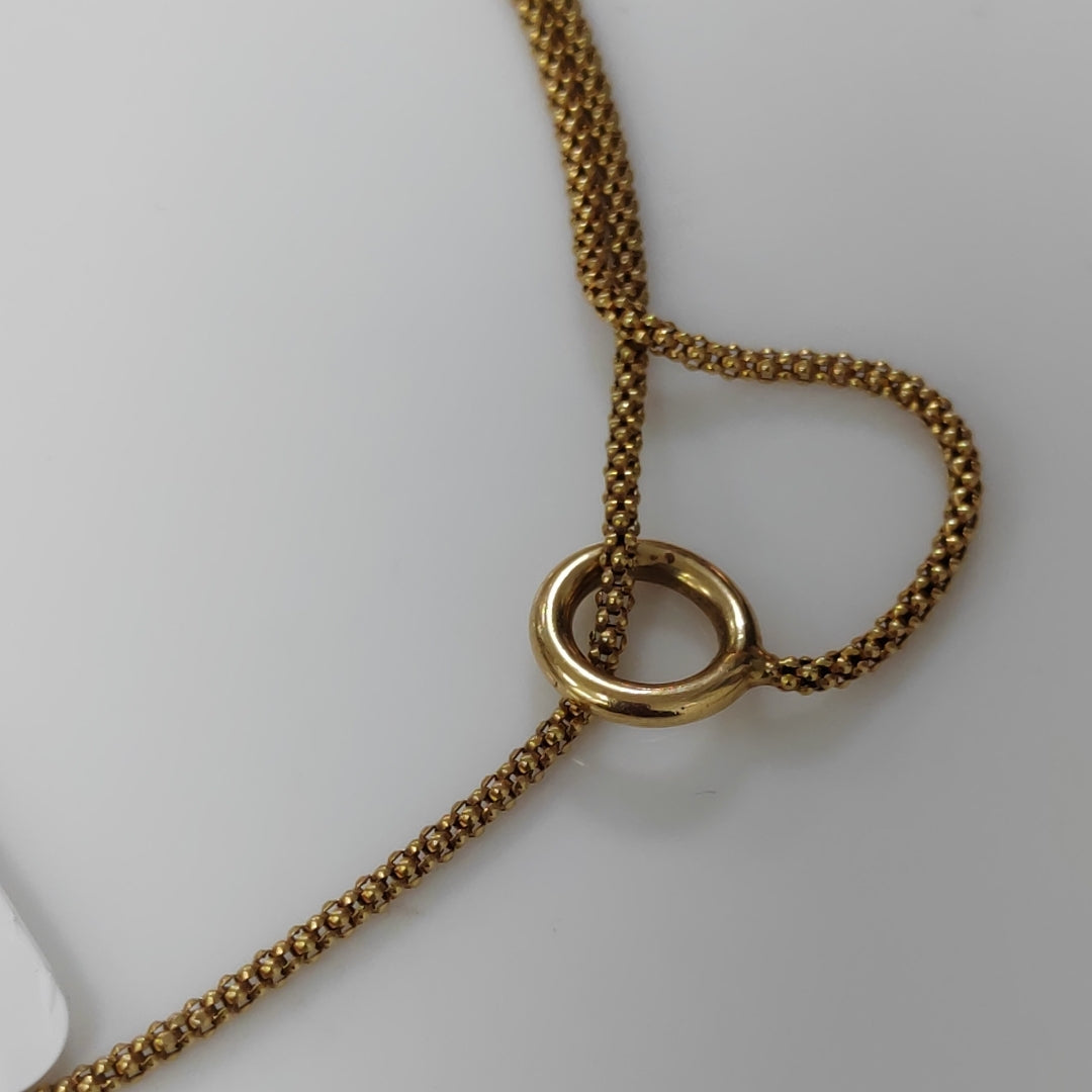 K1 6,40 GRMS 14 K ESPECIFICACIONES COMPLEMENTARIAS CADENA TEJIDO COLA DE RATON (SEMINUEVO)