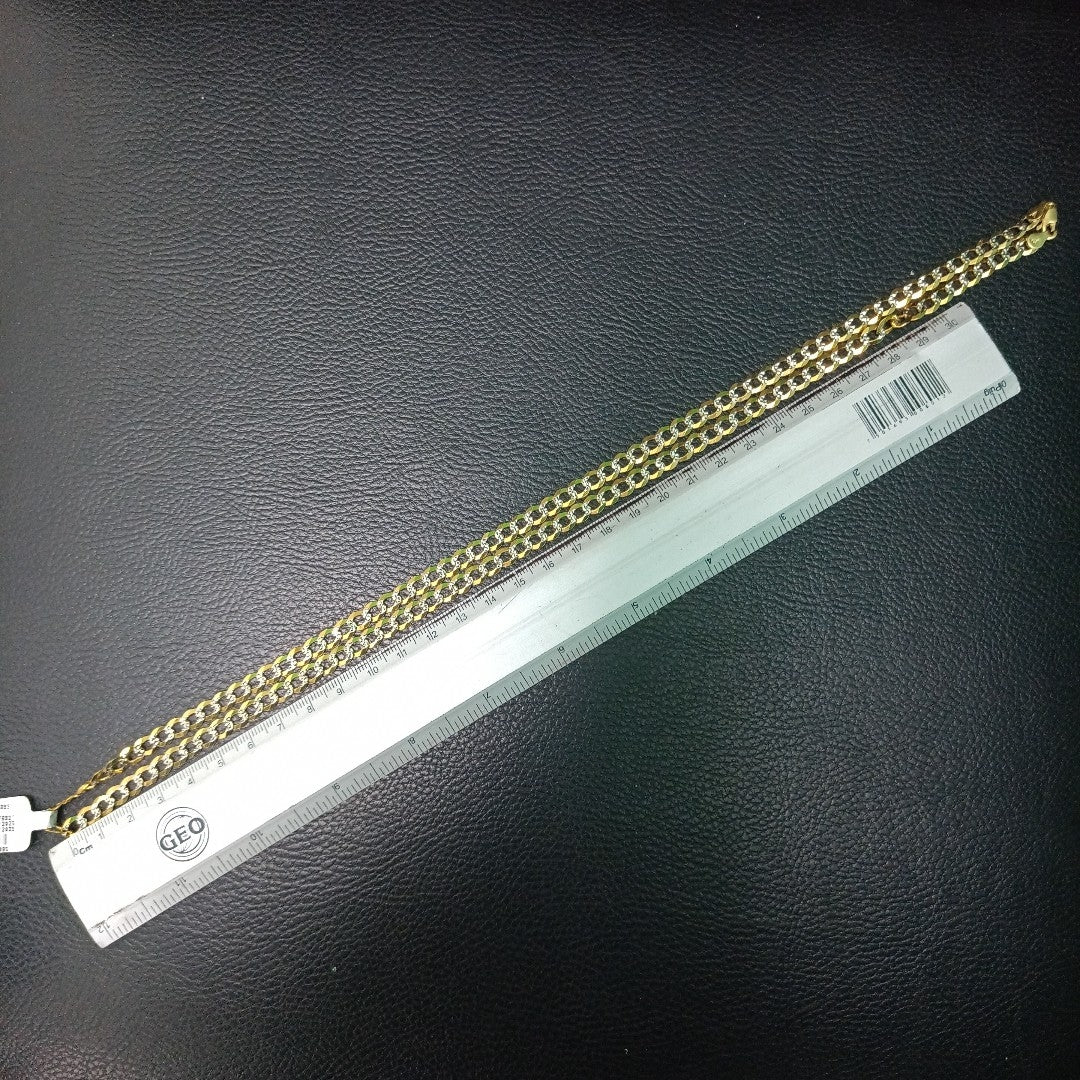 K1 22,40 GRMS 14 K ESPECIFICACIONES COMPLEMENTARIAS CADENA TEJIDO ESLABONES ROD (SEMINUEVO)