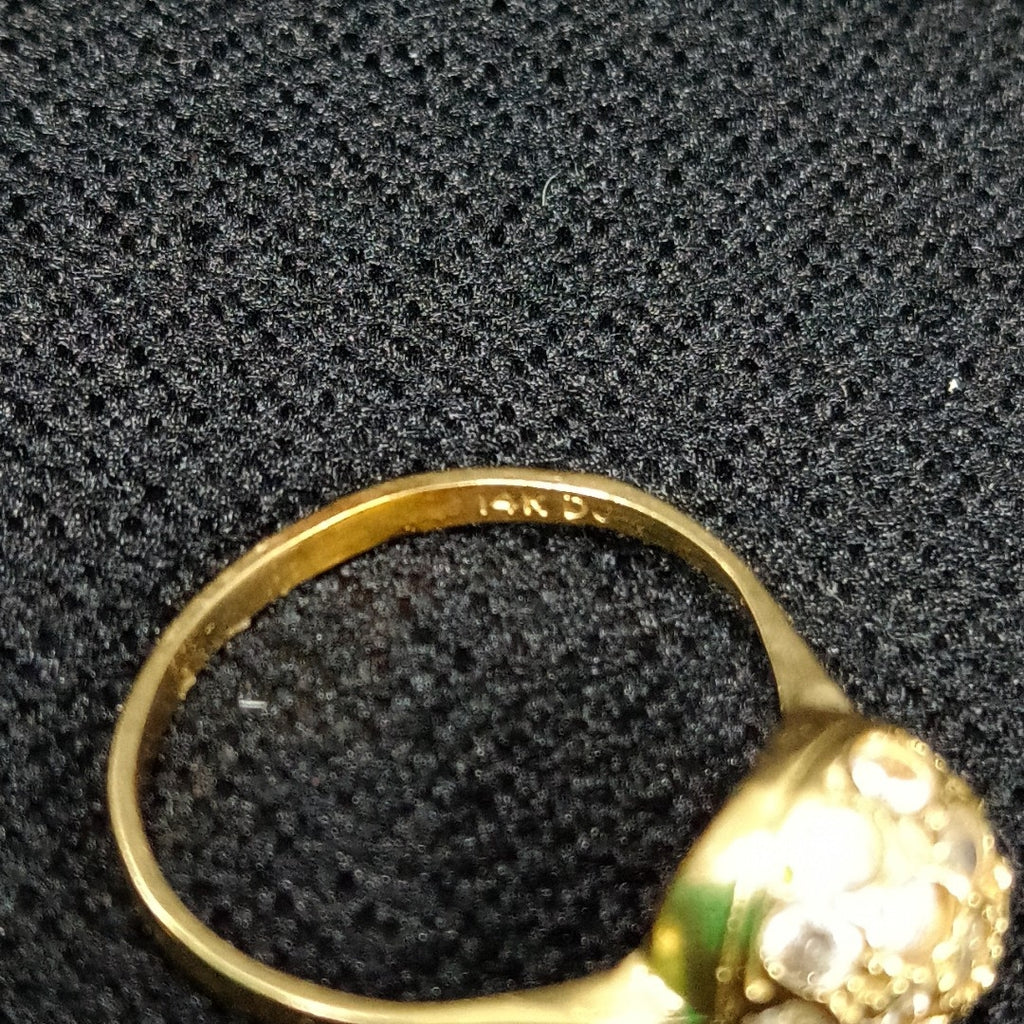 K1 2,70 GRMS 10 K ESPECIFICACIONES COMPLEMENTARIAS ANILLITO CON CIRCONIAS MEDIA (SEMINUEVO)