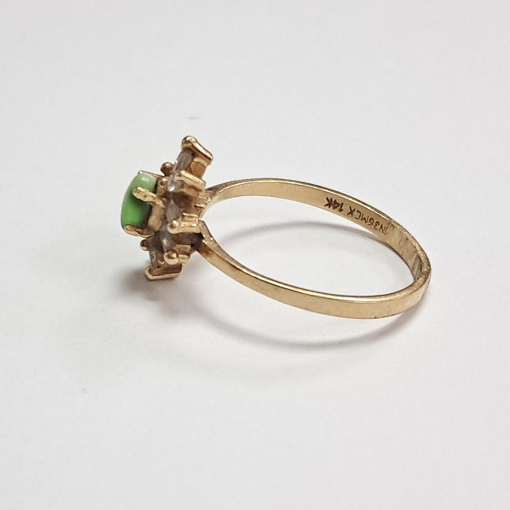 K1 2,20 GRMS 14 K ESPECIFICACIONES COMPLEMENTARIAS ANILLITO CON CIRCONIA Y PIEDR (SEMINUEVO)