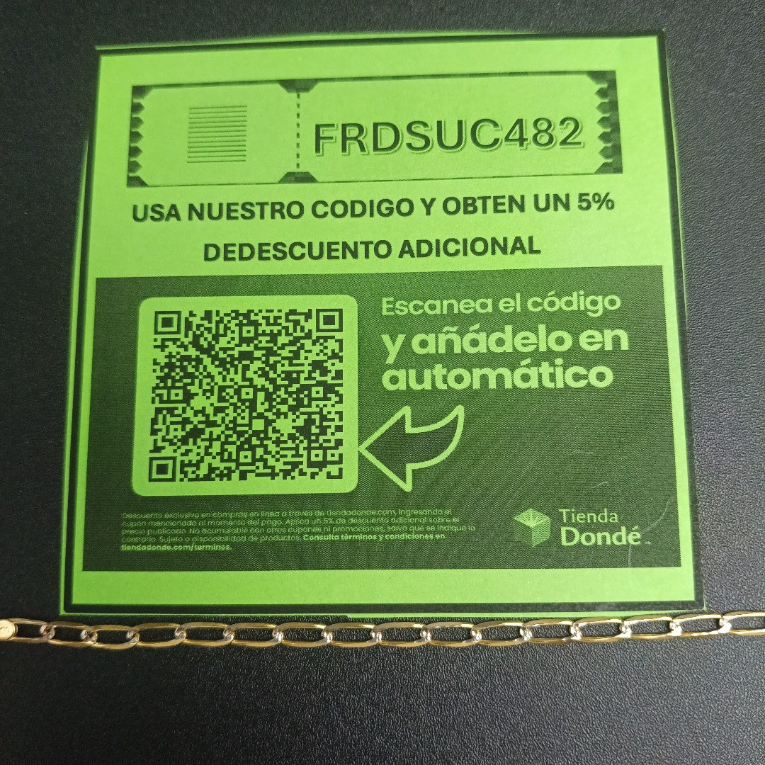 PULSERA TEJIDO ESLABONES 3.8G 18 CM (NUEVO)