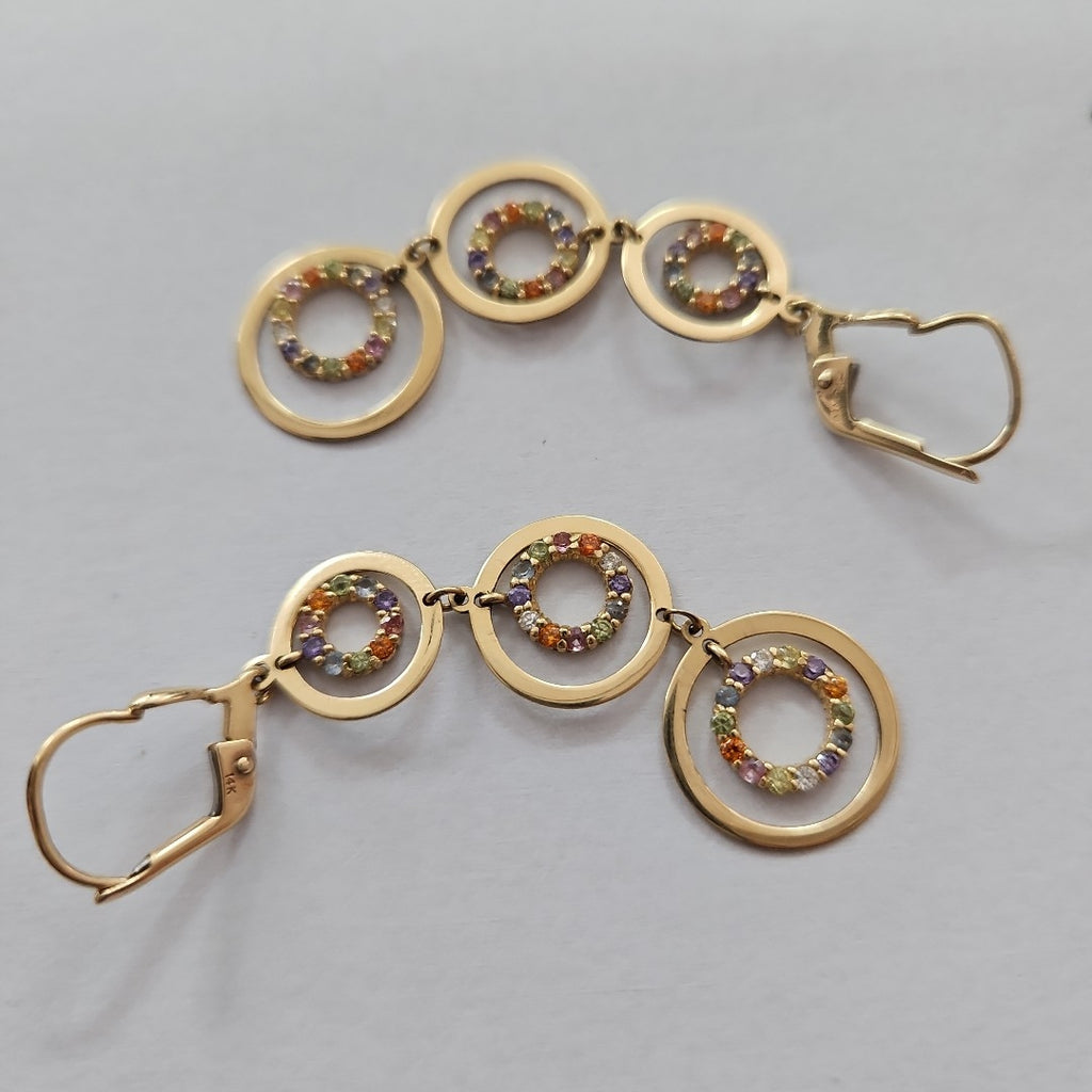 ARETES PAR ORO 14 K 5,10 GRMS (SEMINUEVO)