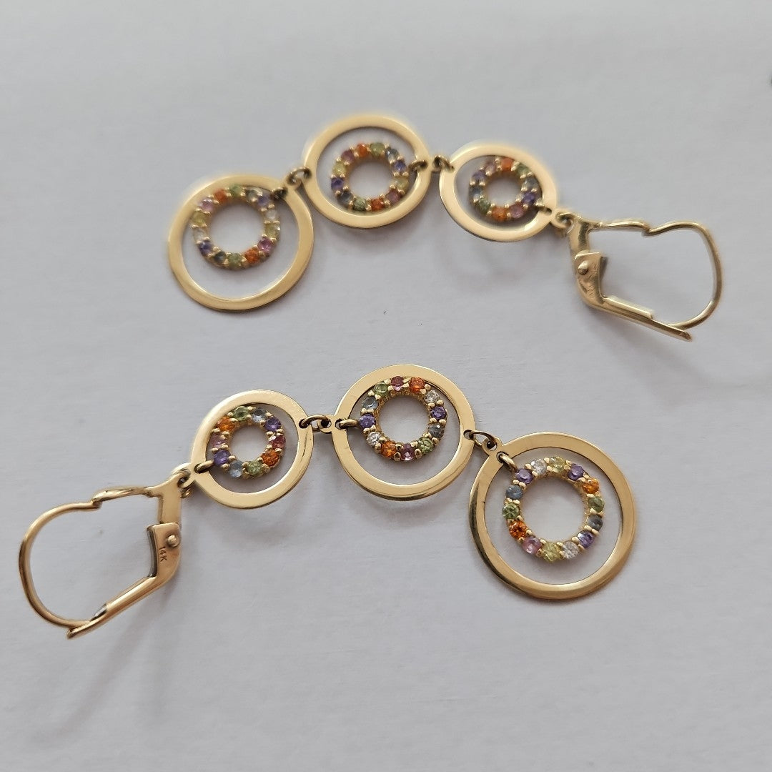 ARETES PAR ORO 14 K 5,10 GRMS (SEMINUEVO)