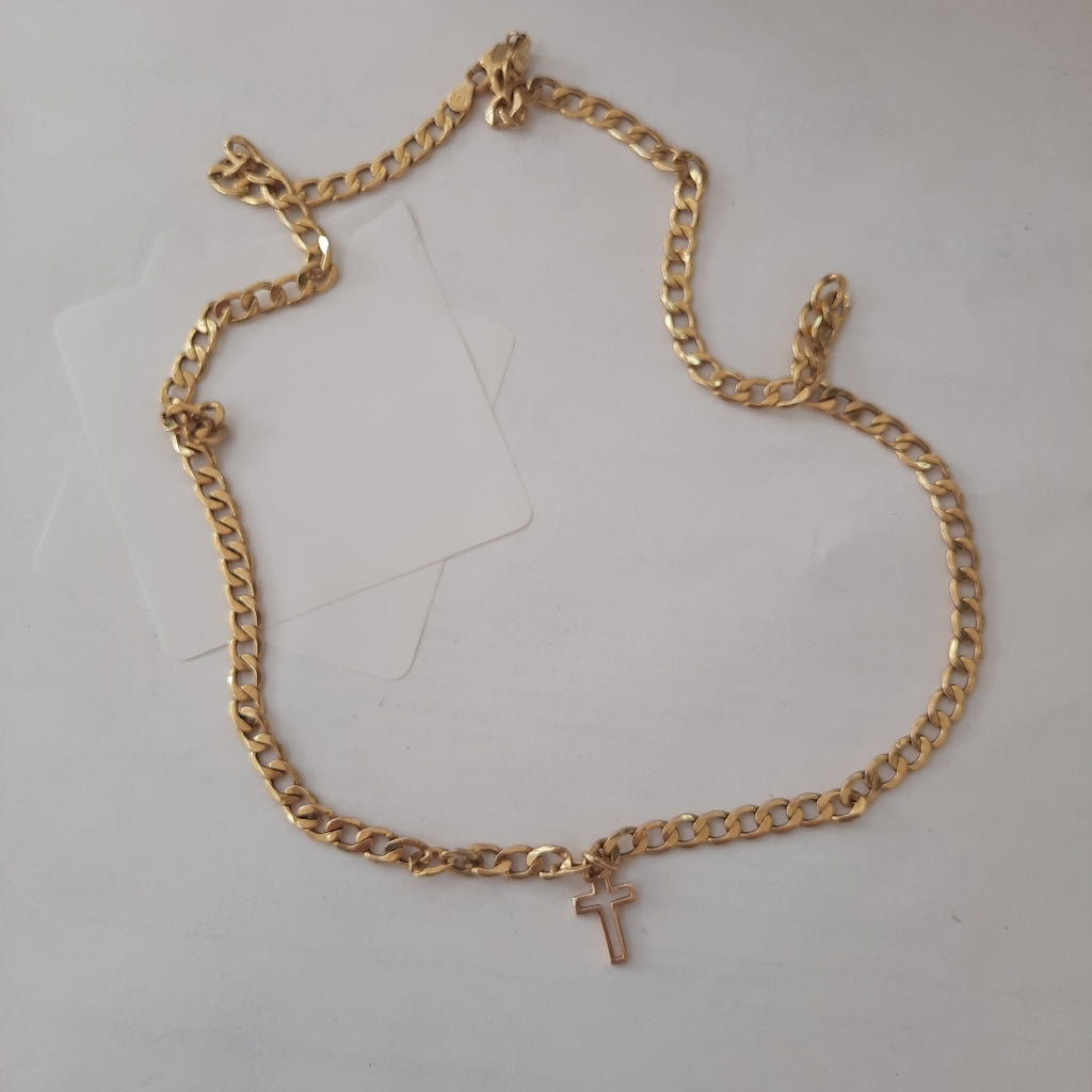 CADENA, CRUZ ORO 14 K 8.9 GRMS (SEMINUEVO)