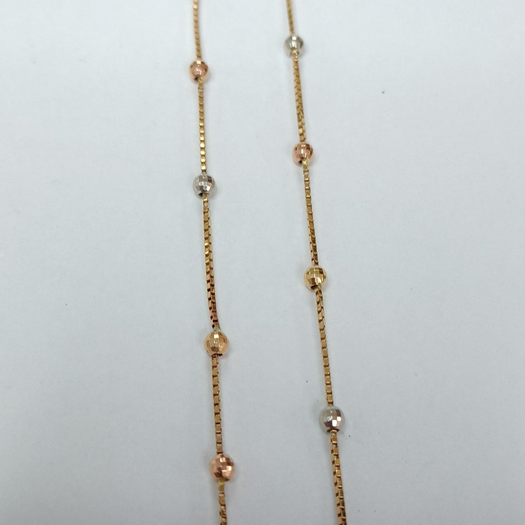 K1 4,20 GRMS 14 K ESPECIFICACIONES COMPLEMENTARIAS GARGANTILLA MTVO ESFERAS ORO (SEMINUEVO)