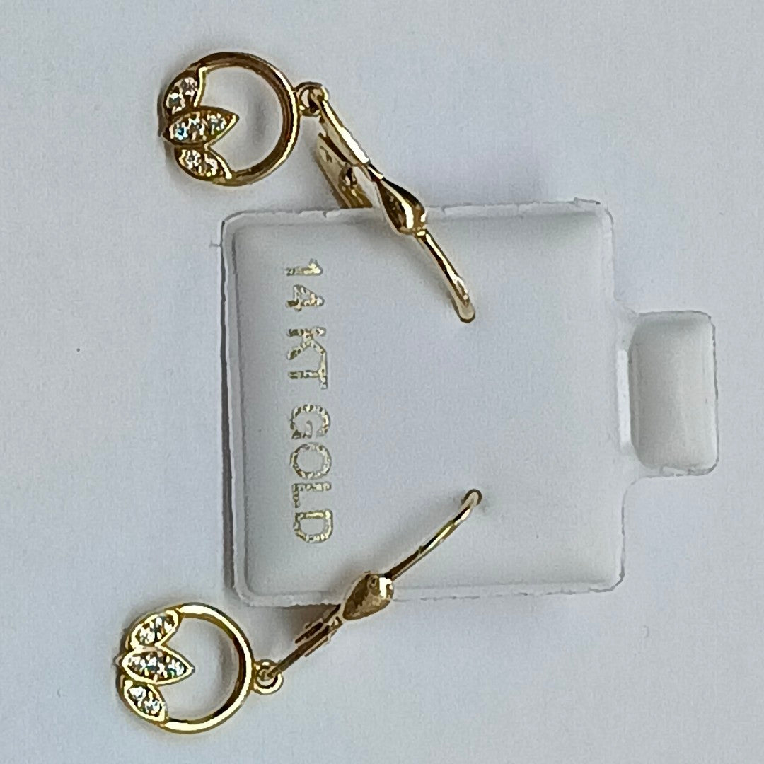 BROQUELES ORO 14K 2 (NUEVO)