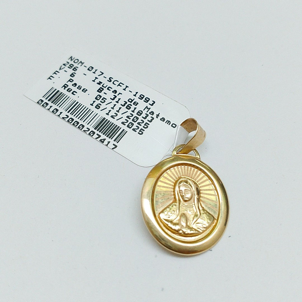 K1 1,10 GRMS 14 K ESPECIFICACIONES COMPLEMENTARIAS MEDALLA VIRGEN DE GUADALUPE (SEMINUEVO)