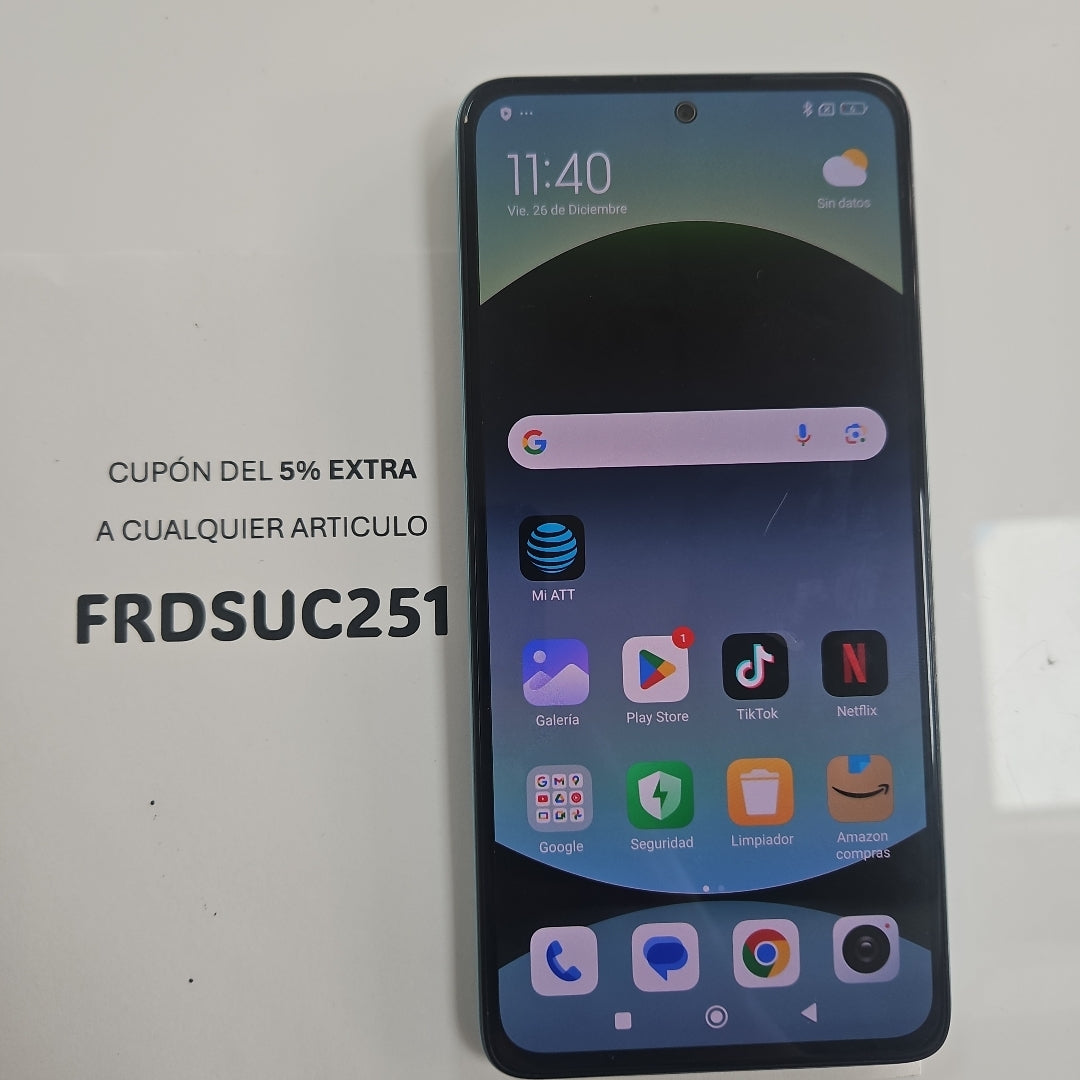 CELULAR XIAOMI REDMI NOTE 14 24117RN76L (2025) 256 GB 8 GB RAM (SEMINUEVO)