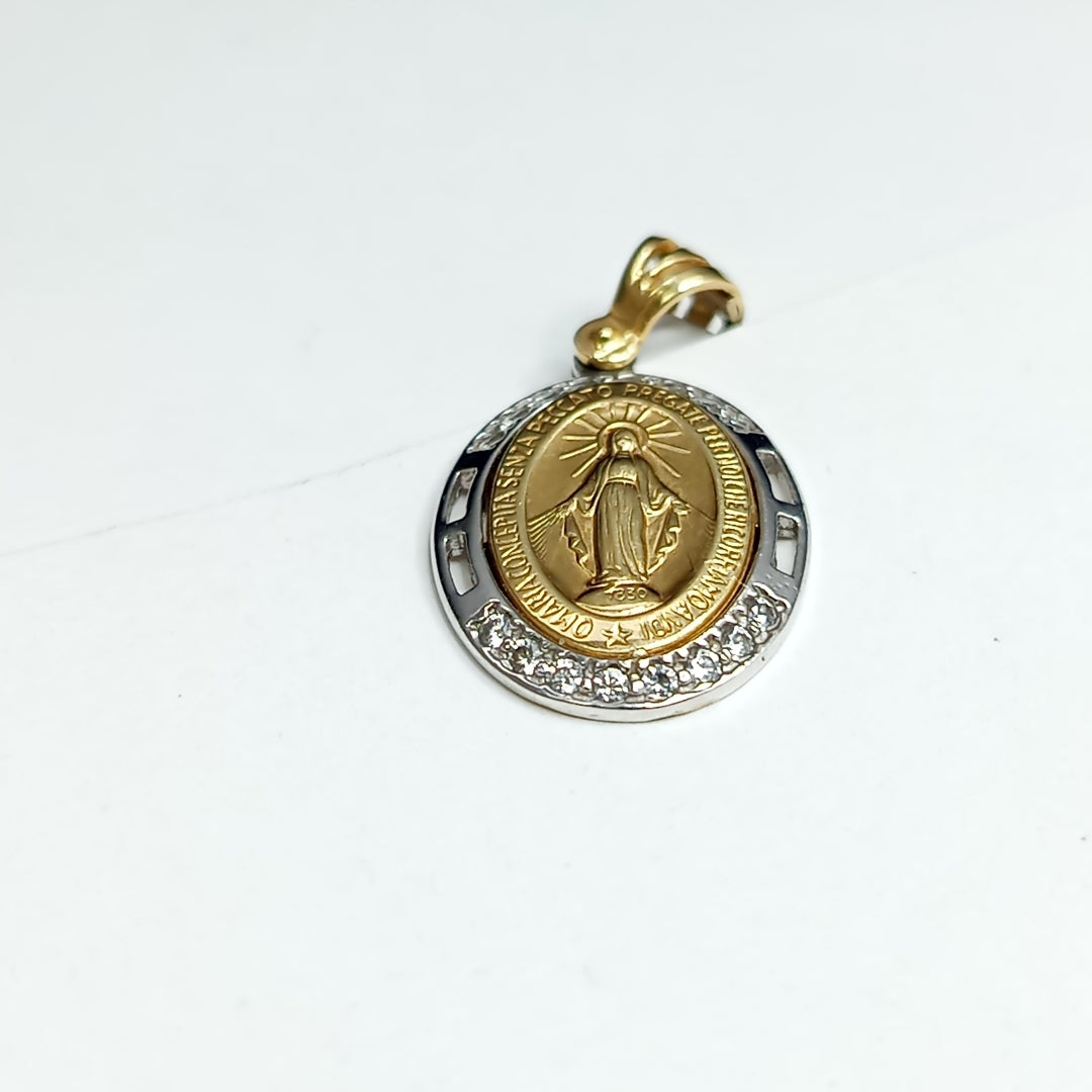 MEDALLA RELIGIOSA ORO, ORO COMBINADO 14 K 2.9 GRMS (SEMINUEVO)