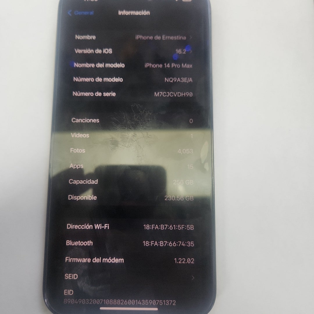 CELULAR APPLE IPHONE 14 PRO MAX A2893 256 GB 6 GB RAM