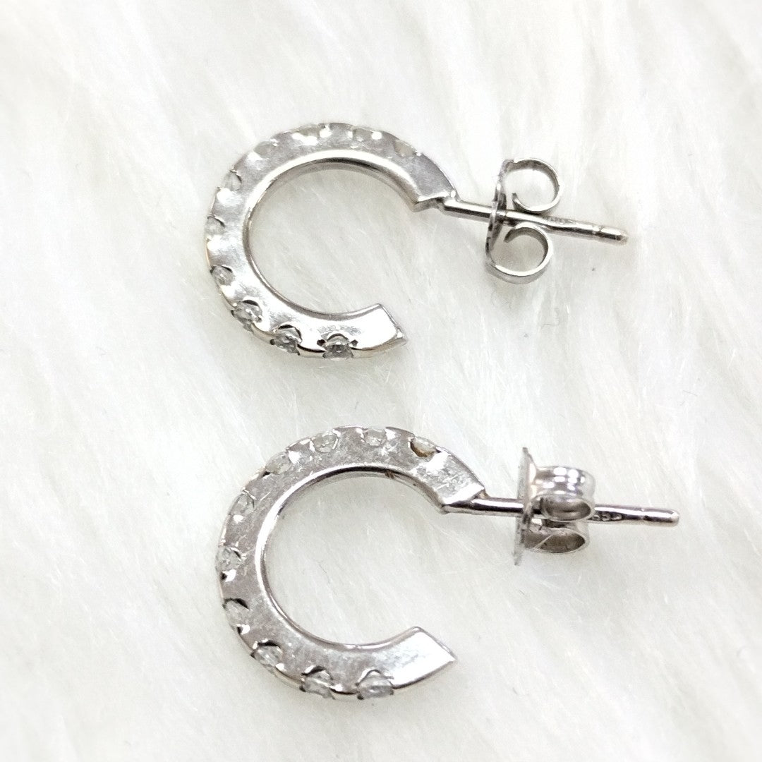 ARETES PAR ORO, ORO BLANCO 14 K 2 GRMS (SEMINUEVO)