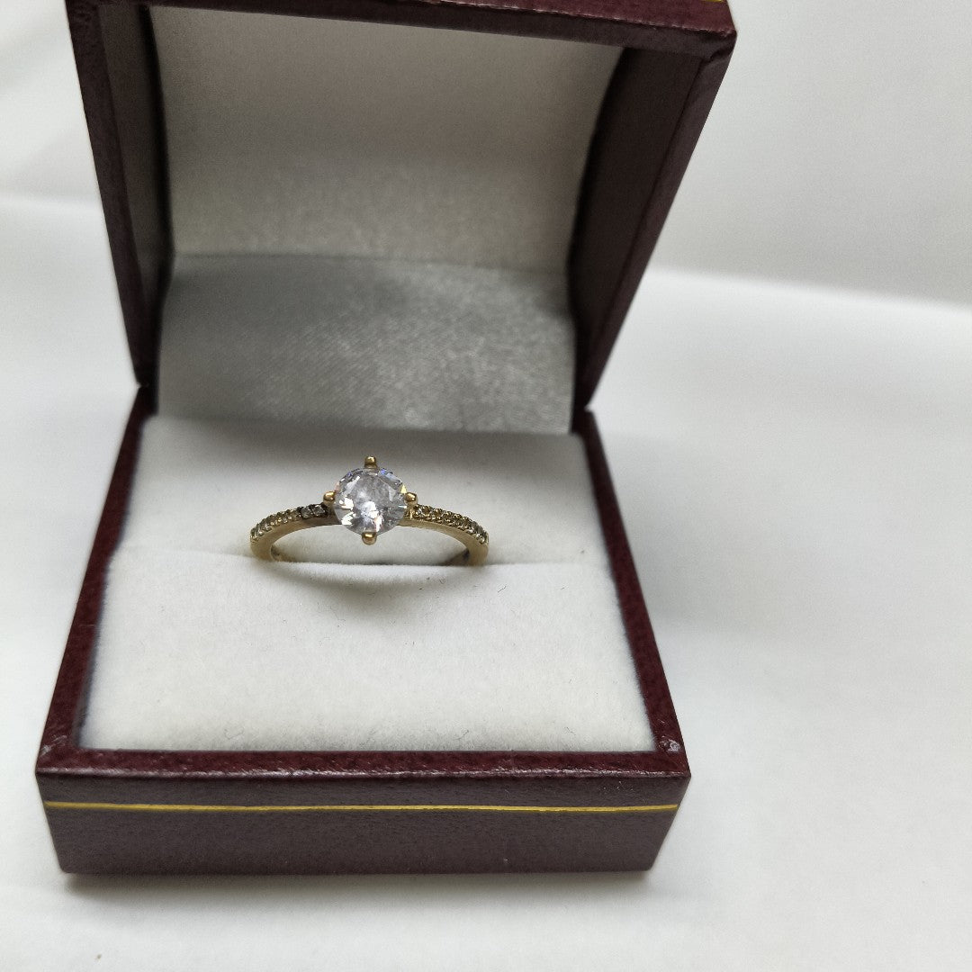 ANILLITO, SOLITARIO ORO 10 K 1.8 GRMS (SEMINUEVO)