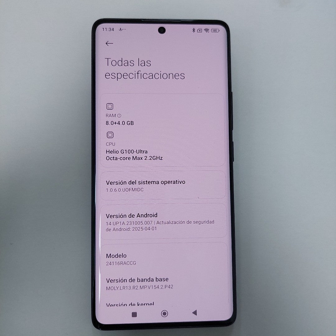 CELULAR XIAOMI REDMI NOTE 14 PRO 24116RACCG (2024) 256 GB 8 GB RAM (SEMINUEVO)