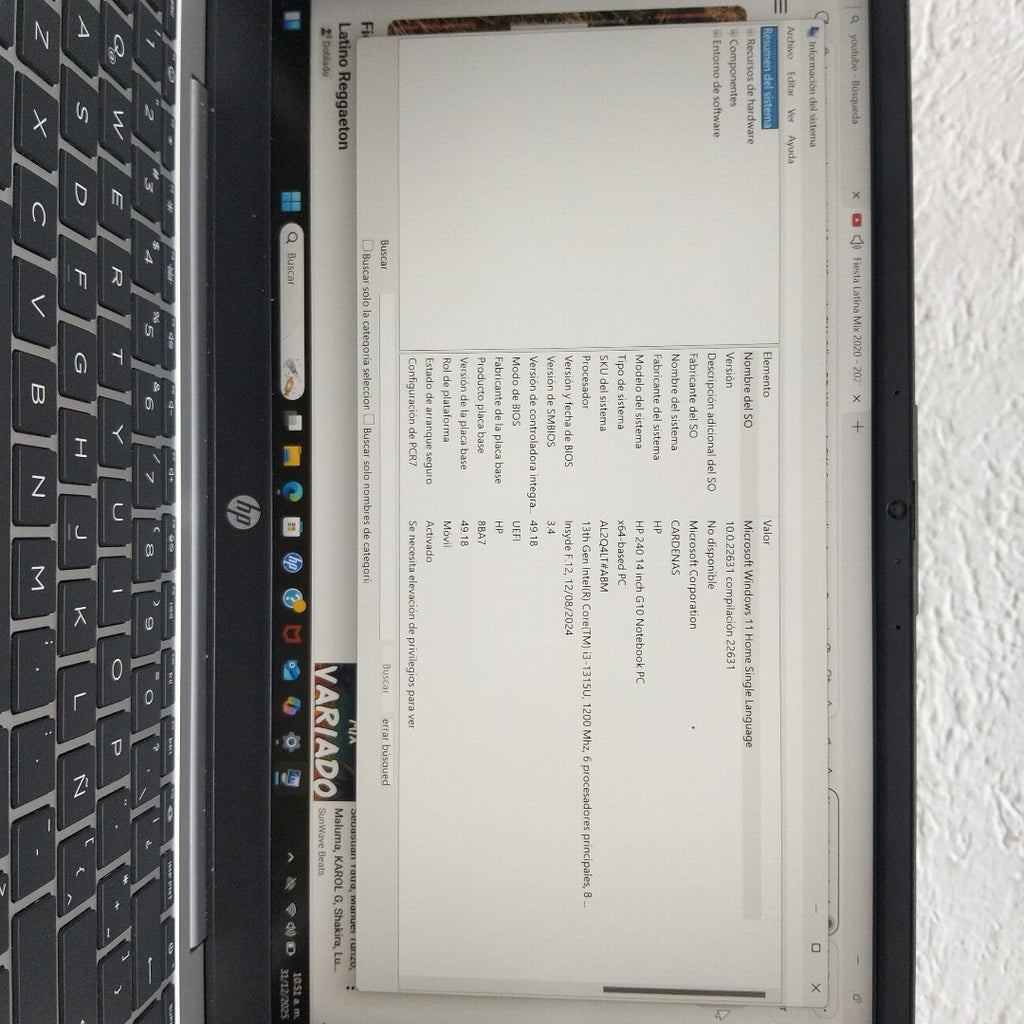 LAPTOP HP 240 G10 (2025) 512 GB SSD 8 GB RAM (SEMINUEVO)