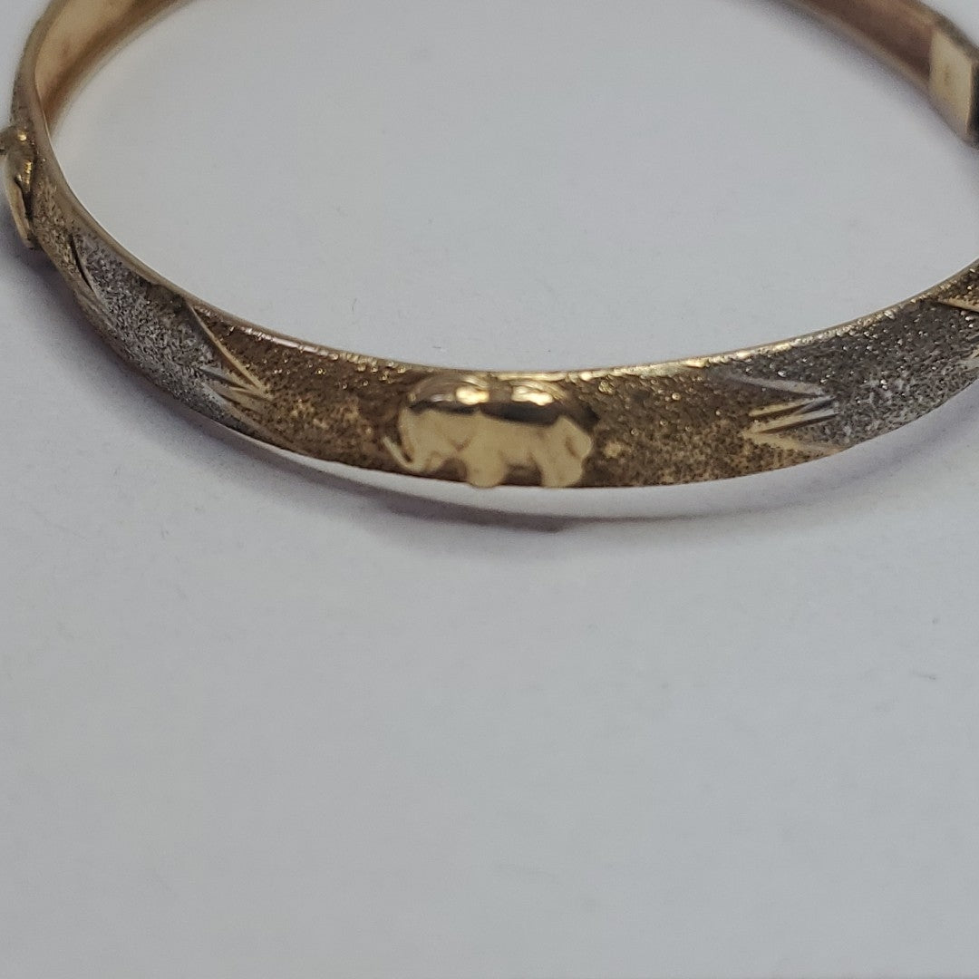 PULSERA RIGIDA ORO, RODIADO 14 K 6.1 GRMS (SEMINUEVO)