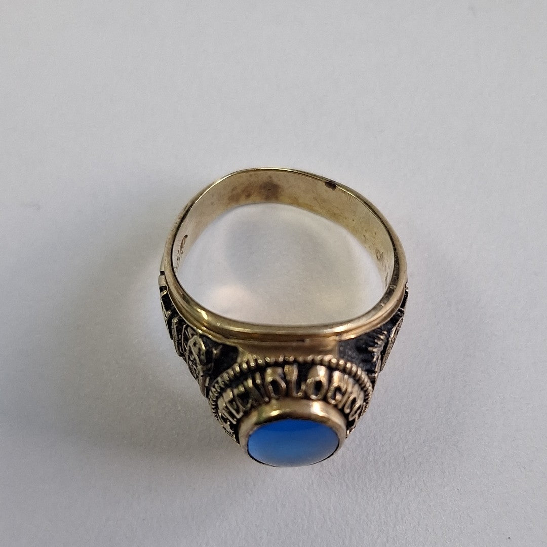 ANILLO DE GRADUACIÓN ORO 8 K 12.5 GRMS (SEMINUEVO)