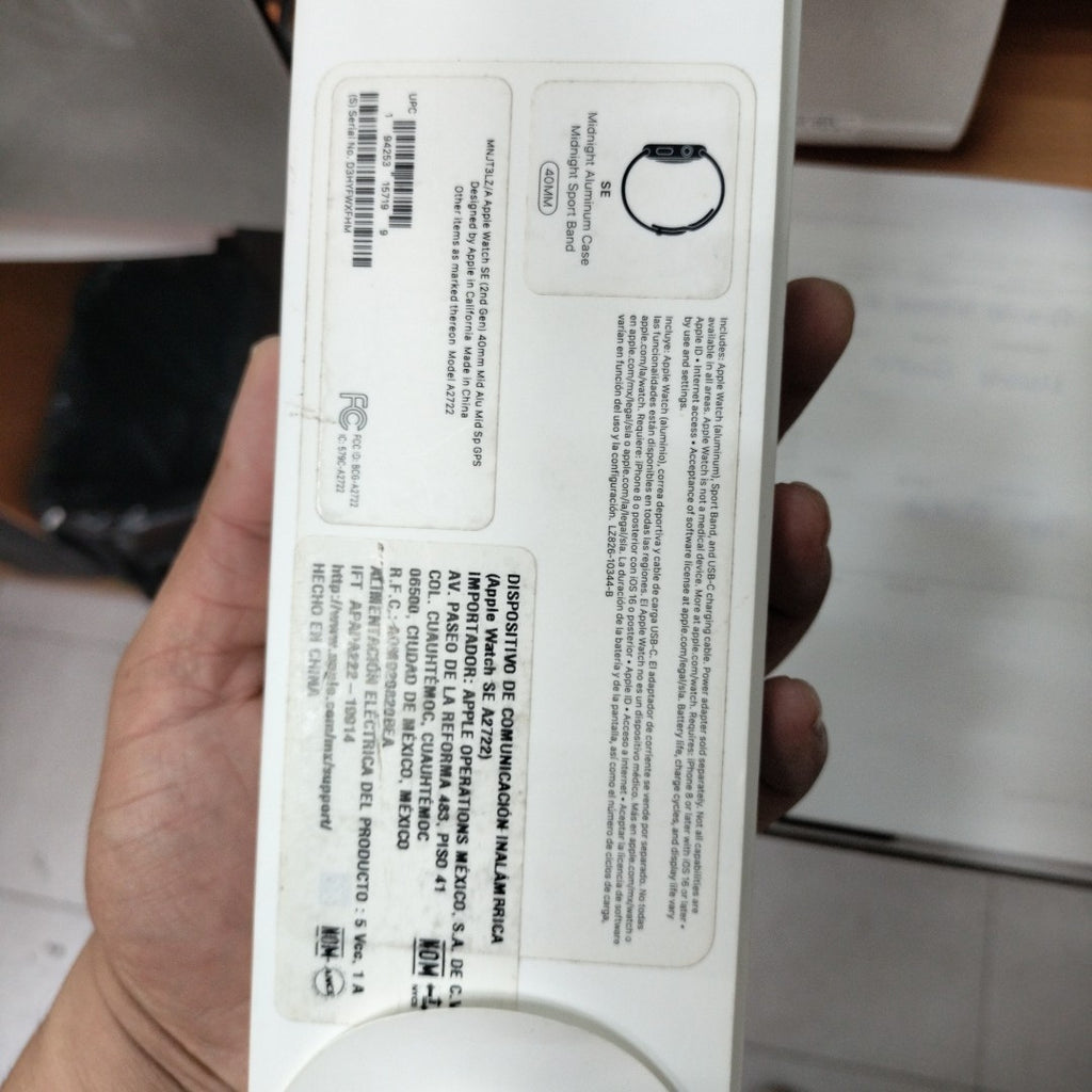 SMARTWATCH APPLE SE 2 ALUMINIO A2722 40 MM GPS (SEMINUEVO)