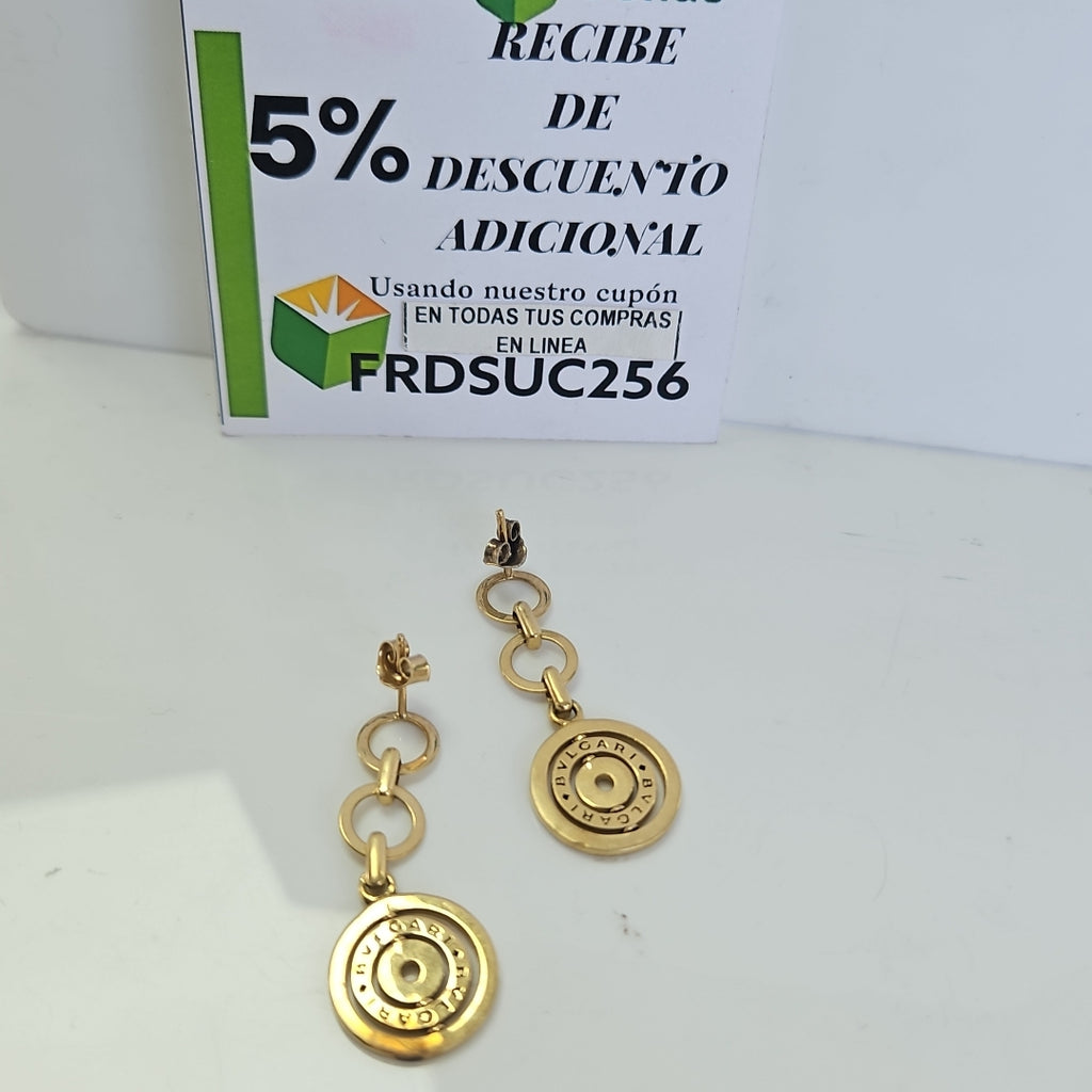 K1 7,20 GRMS 14 K ESPECIFICACIONES COMPLEMENTARIAS ARETES TIPO BVLGARI, DESCUENT (SEMINUEVO)
