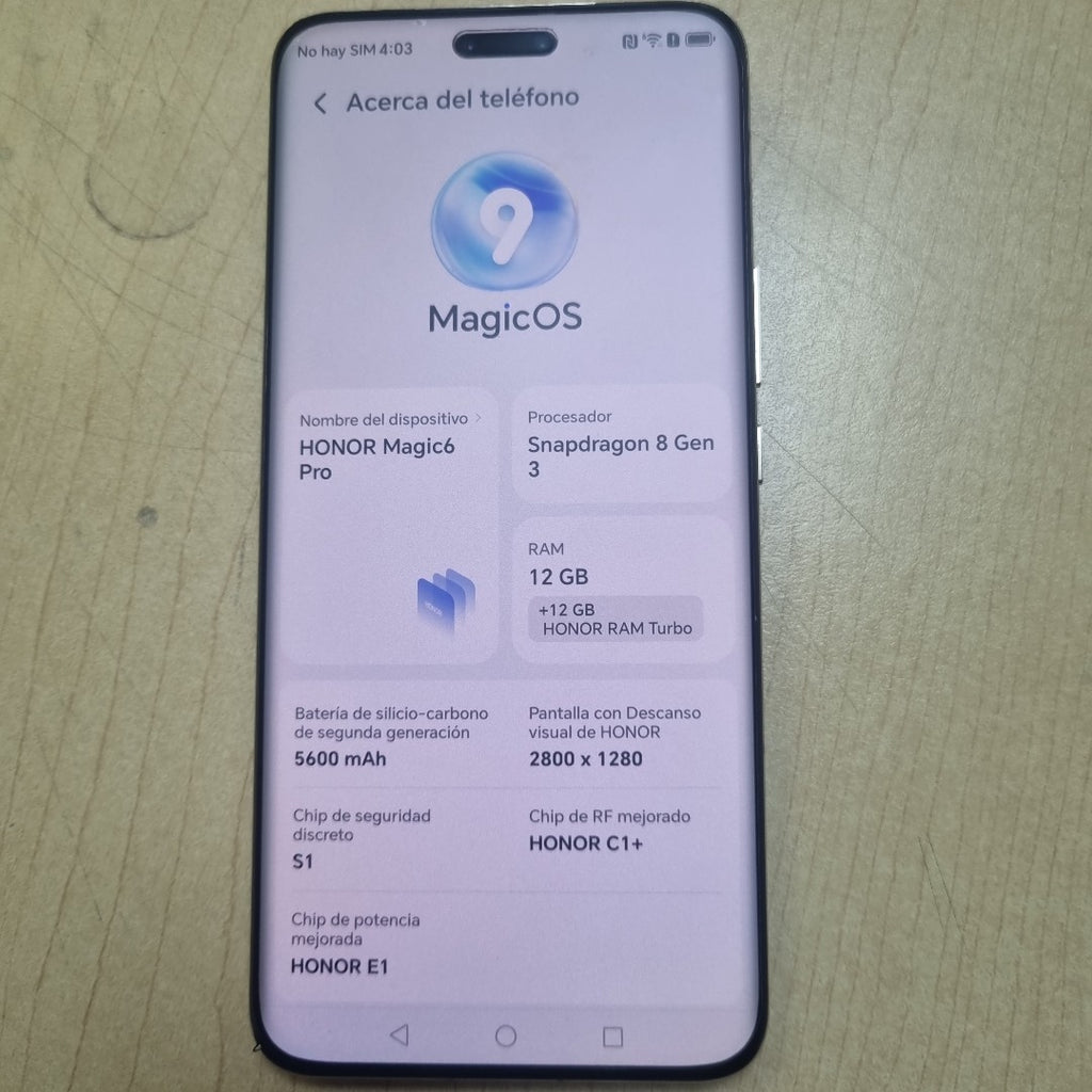 CELULAR HONOR MAGIC 6 PRO BVL-N49 (2024) 512 GB 12 GB RAM (SEMINUEVO)