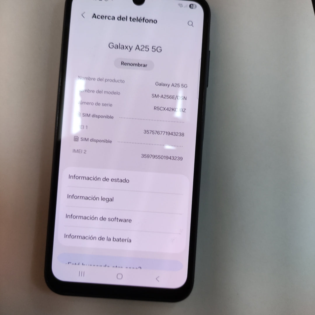 CELULAR SAMSUNG GALAXY A25 5G SM-A256E/DSN (2023) 128 GB 6 GB RAM (SEMINUEVO)