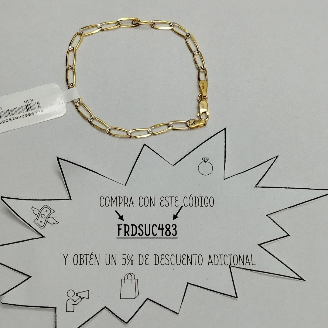 PULSERA TEJIDO ESLABONES 4G 21 CM (NUEVO)