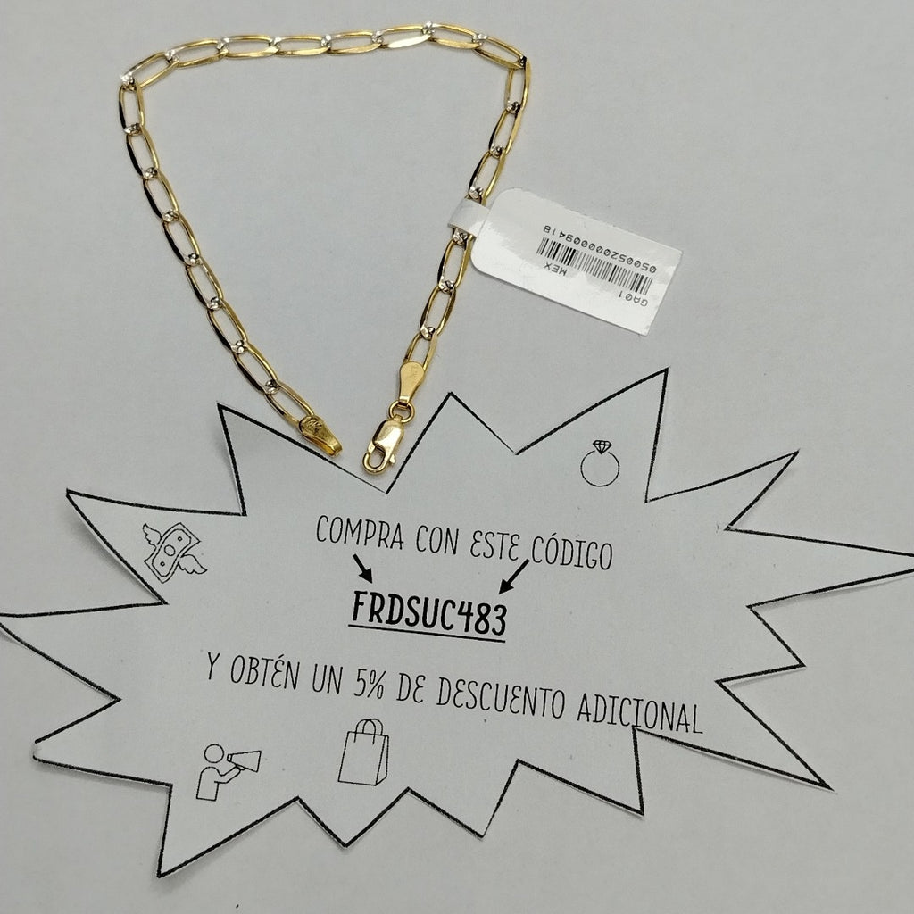 PULSERA TEJIDO ESLABONES 4.4G 21 CM (NUEVO)