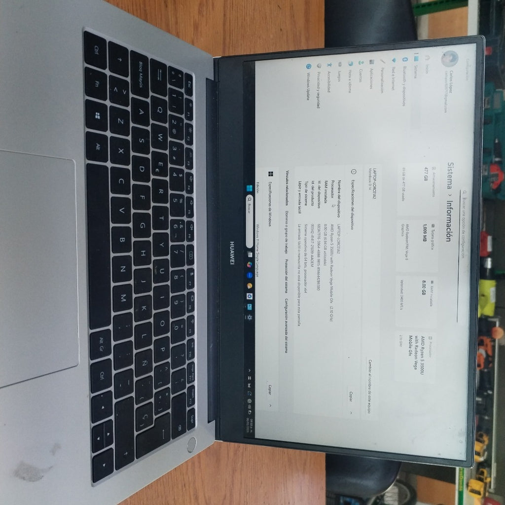 LAPTOP HUAWEI MATEBOOK D14 NBL-WAQ9R (2022) 512 GB SSD 8 GB RAM (SEMINUEVO)