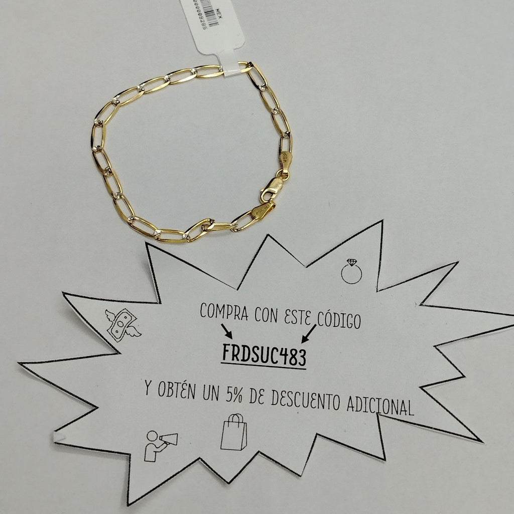 PULSERA TEJIDO ESLABONES 3.9G 18 CM (NUEVO)