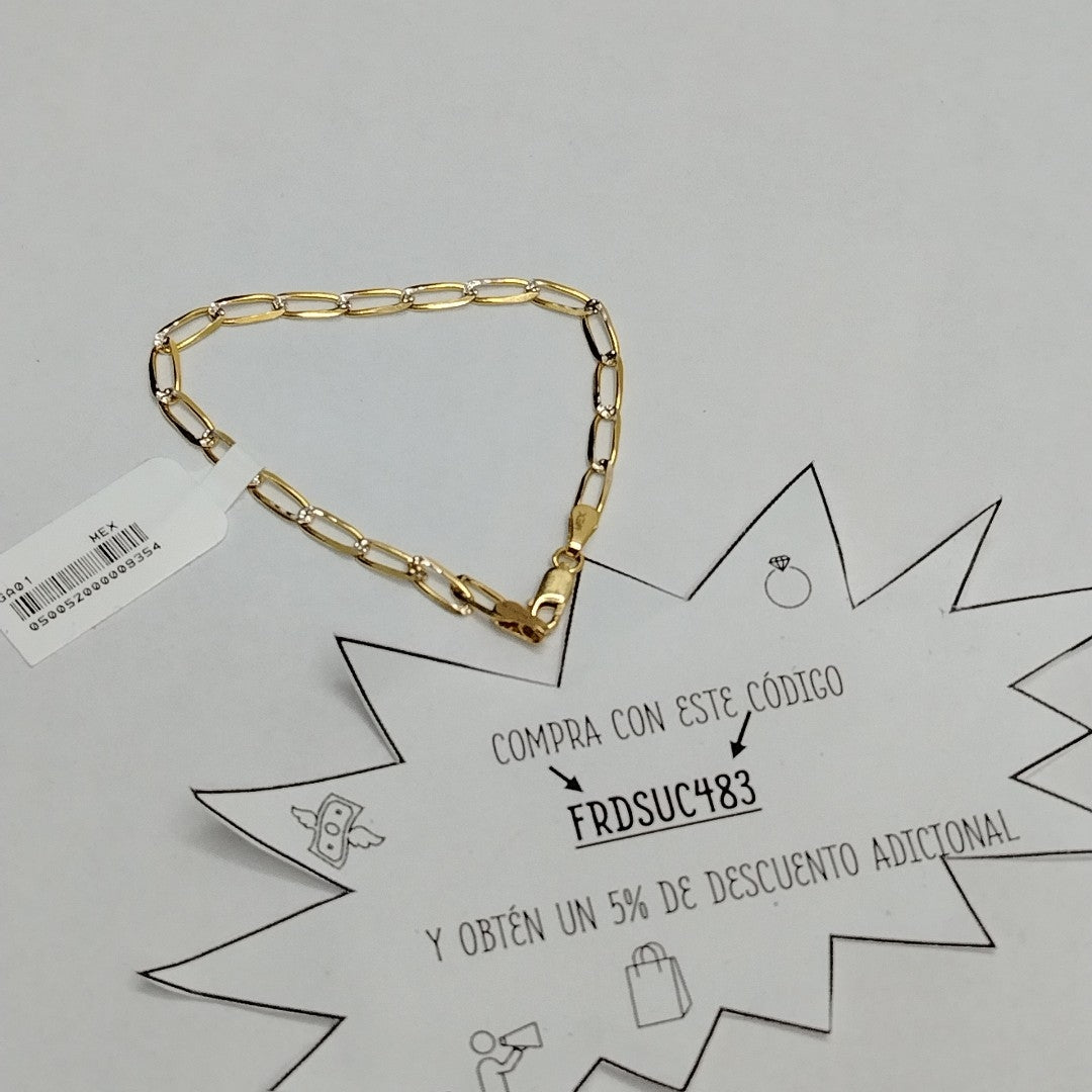 PULSERA TEJIDO ESLABONES 4G 18 CM (NUEVO)