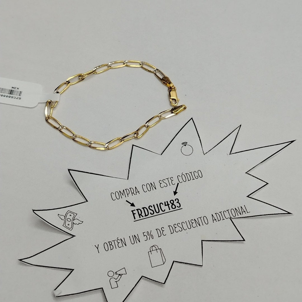 PULSERA TEJIDO ESLABONES 4G 18 CM (NUEVO)