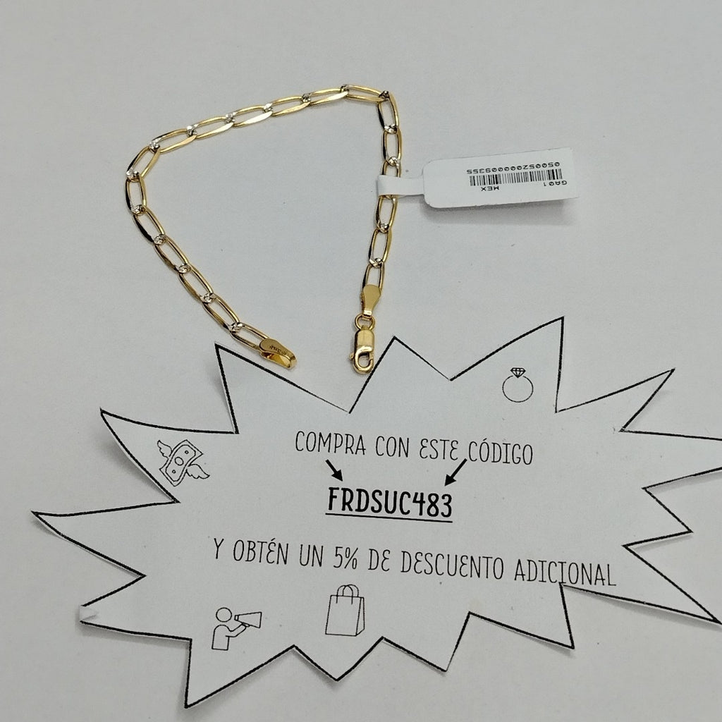 PULSERA TEJIDO ESLABONES 4G 18 CM (NUEVO)